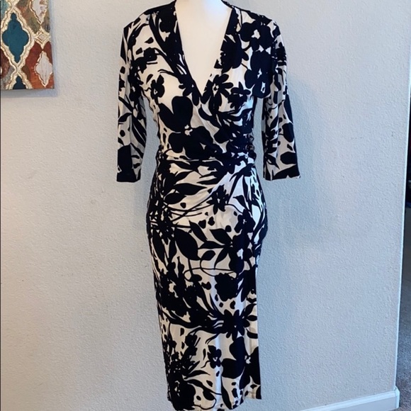 Lafayette 148 New York Floral Wrap Dress - Picture 2 of 7